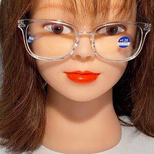 1479 Colette 1.25 Clear Reading Glasses Soft Butterfly Readers NWT